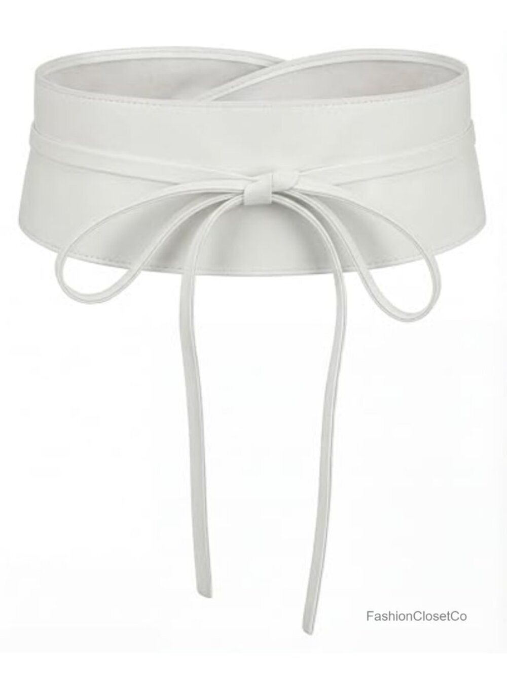 Obi Self Knot Tie Belt Faux Leather Wide Sash Waist Womens Accessory